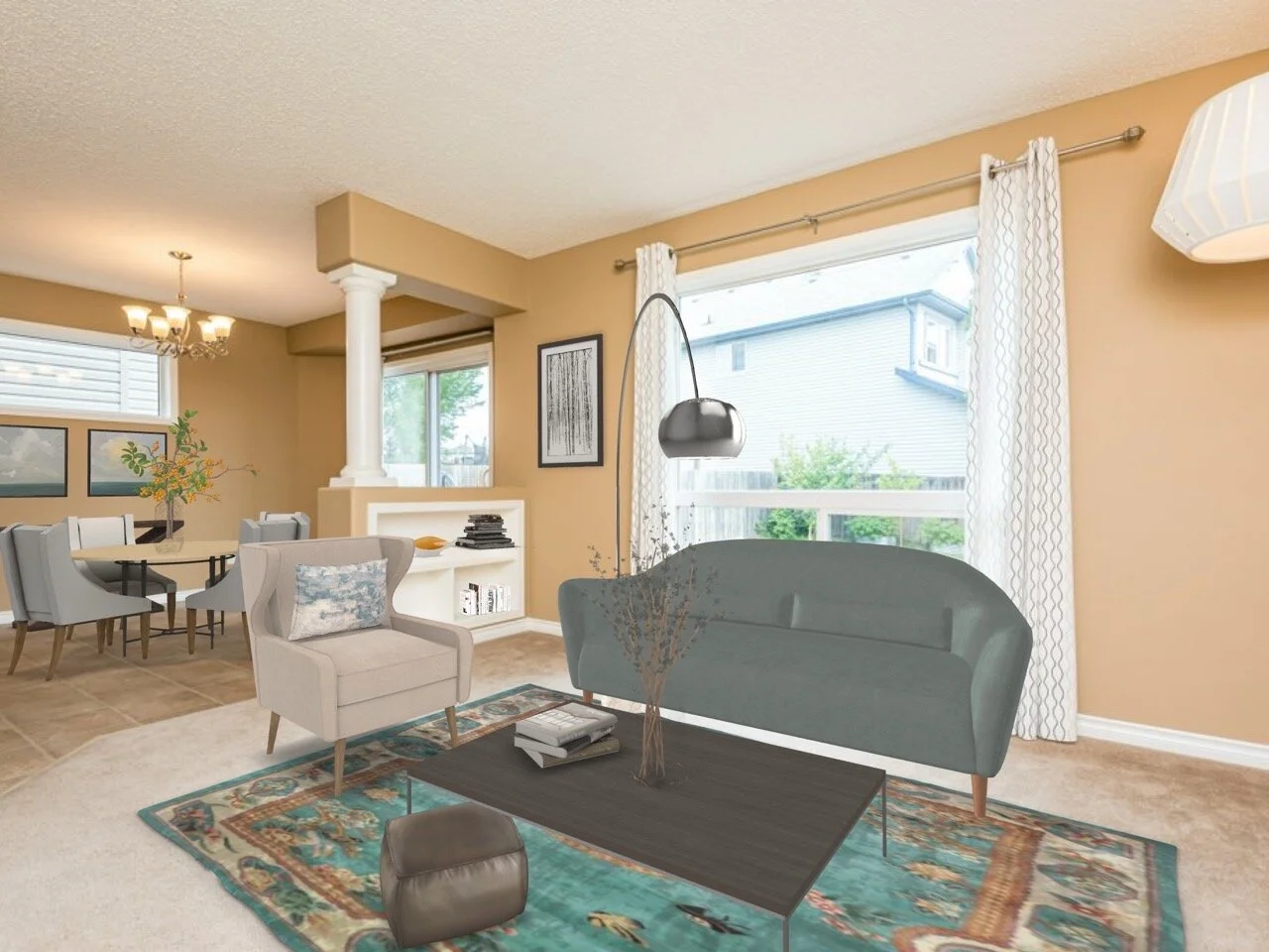 Virtual Staging of 4204: This was a fun challenge! I virtually staged the full, empty house top to bottom!
