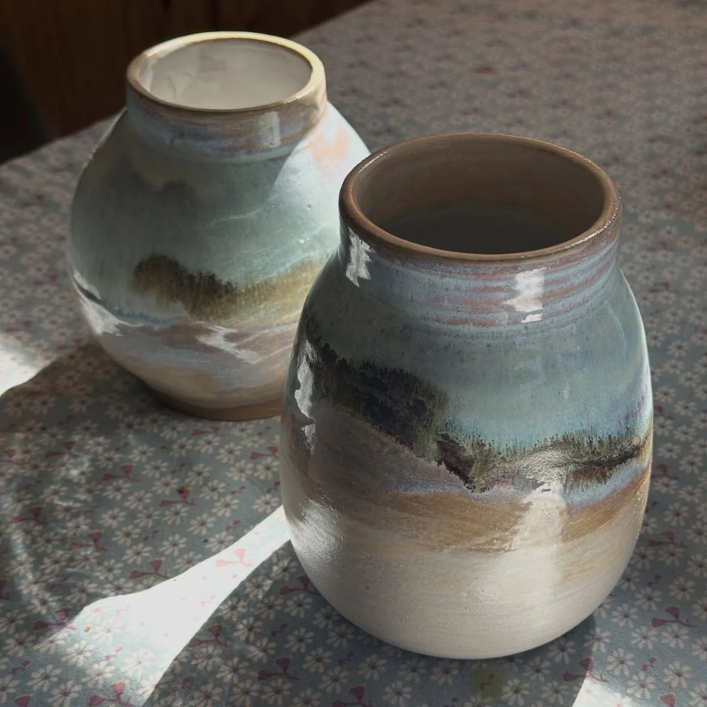 No filter- beautiful light and image by @hillarygoidell&hellip; pots by me! Hillary stops by frequently and shops my home shelves, which is such a lovely boost. It&rsquo;s a double dose of joy because I get a friendly visit and  feedback about my cer