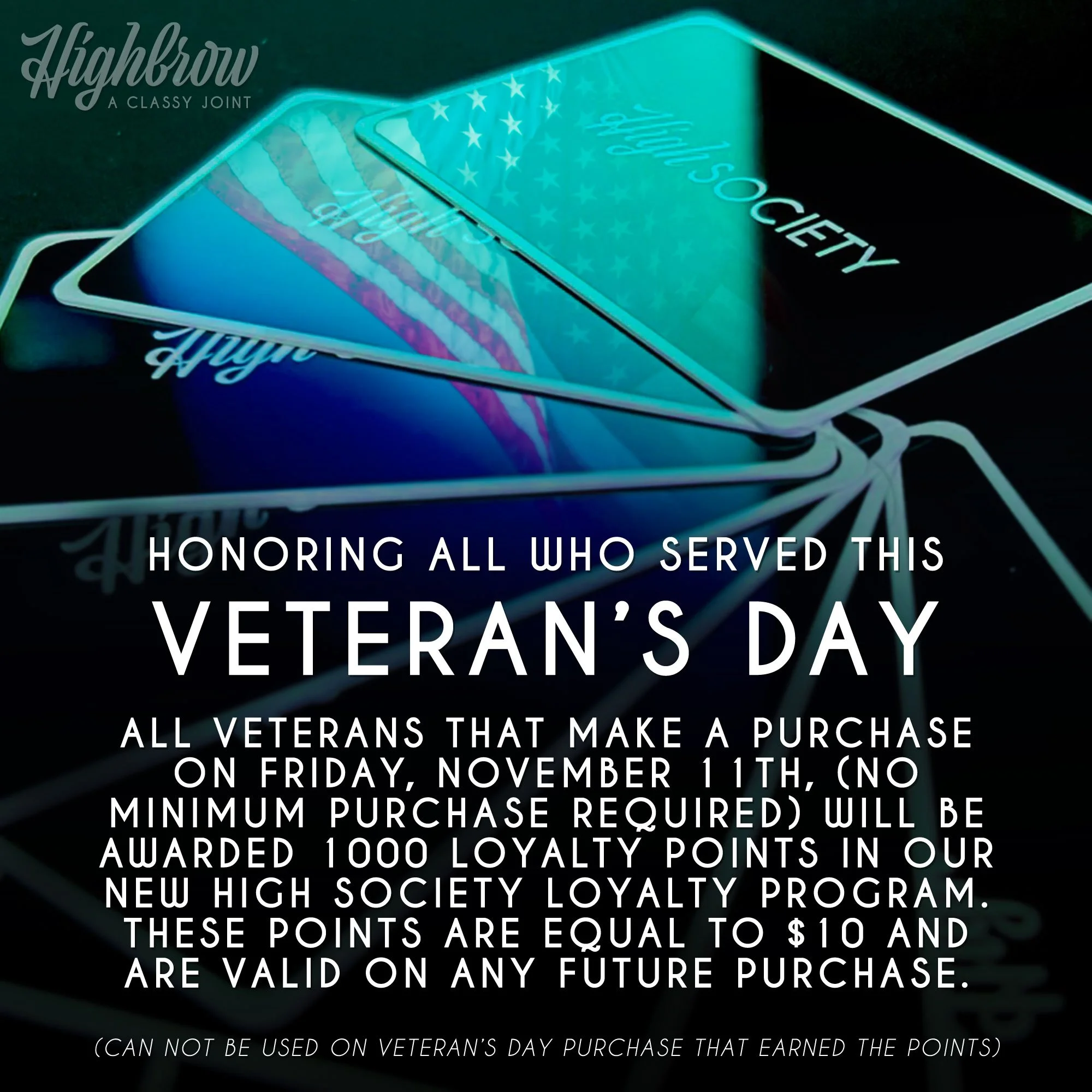 Veteran's Day Offer