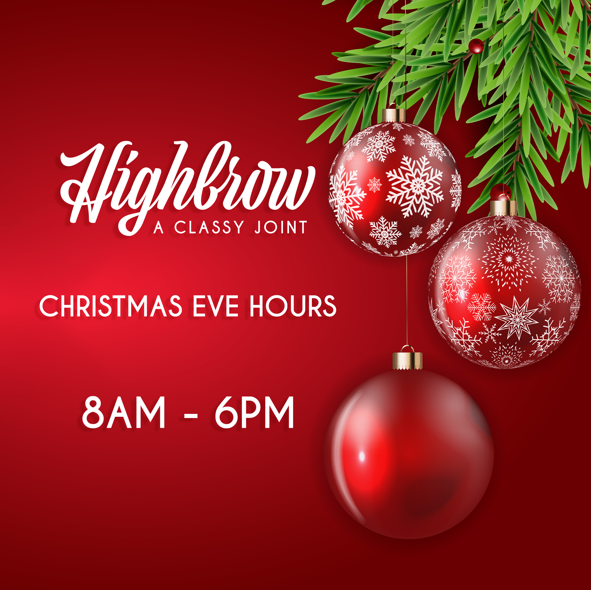 Christmas Eve Hours