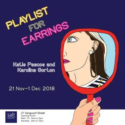 Poster for the Playlist for Earrings exhibition