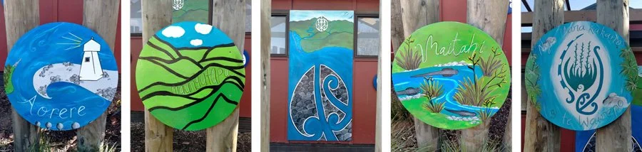 Elements from Cultural Narrative mural led by Abbe Amohanga