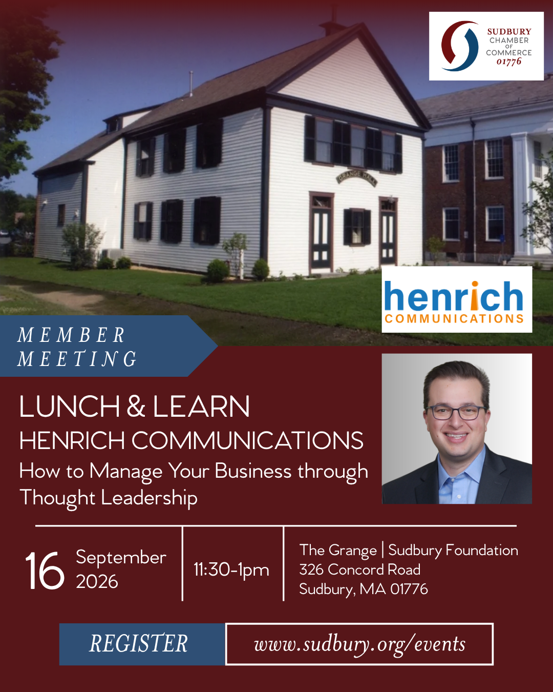 Lunch &amp; Learn: How to Manage Your Business through Thought Leadership with Henrich Communications