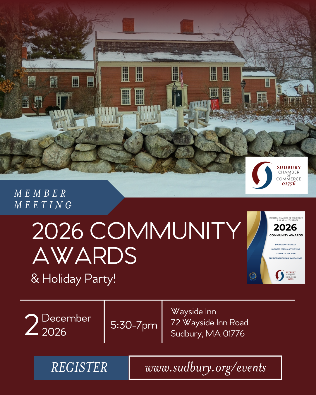 2026 Sudbury Chamber of Commerce Community Awards and Holiday Party