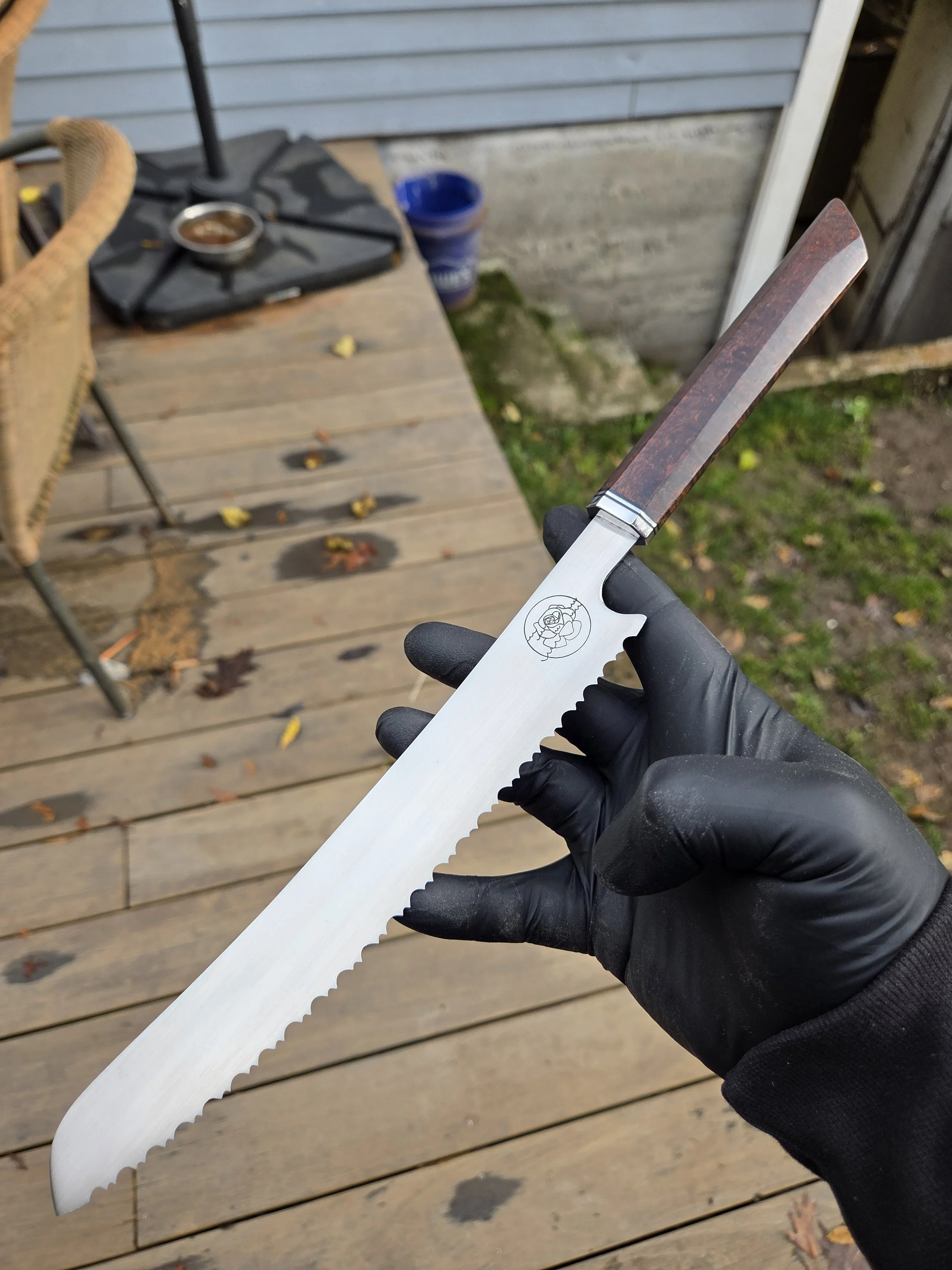 Serrated Bread Knife, Stainless steel, two tone Myall