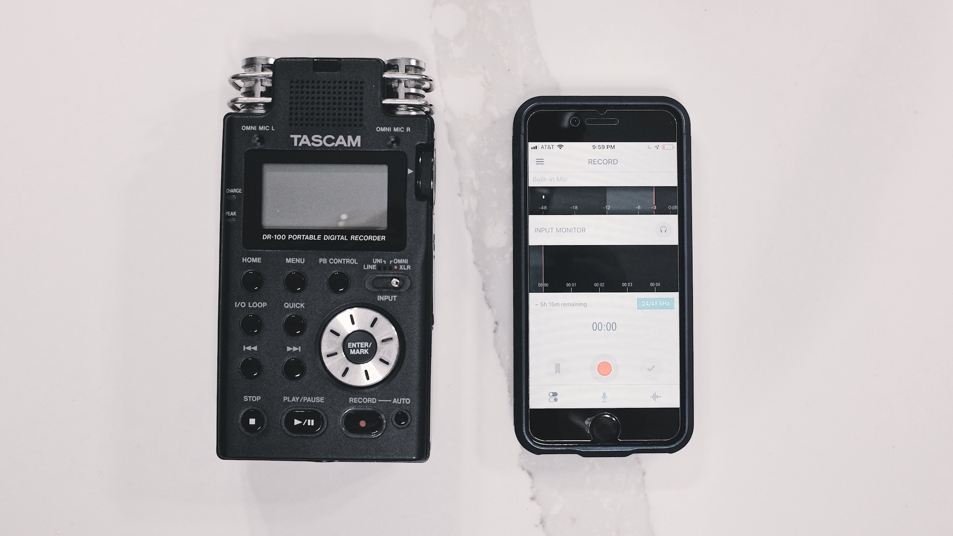 A dedicated audio field recorder compared to the iPhone.
