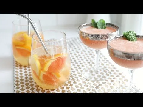 Lemon Tart with Girl Scout Cookies, Citrus Sangria, and Van's Froze Mimosa Recipe!