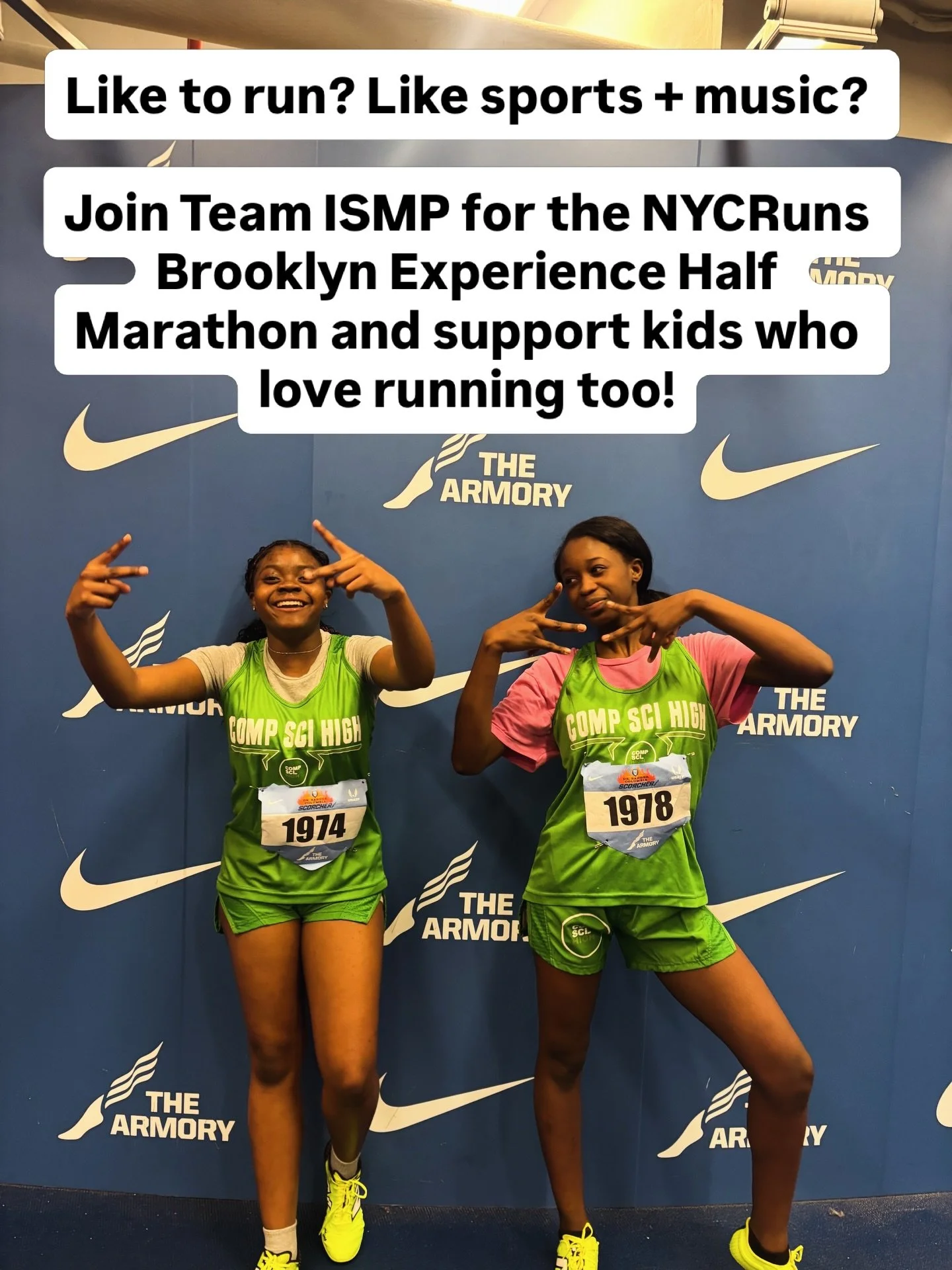 When you join Team ISMP for the NYCRUNS @brooklynexperiencehalf you&rsquo;re supporting music and sports programs for kids in NYC and around the world. 

🏃🏾&zwj;♀️🏃🏻&zwj;♂️Run with purpose and support the next generation of athletes!

Team ISMP p