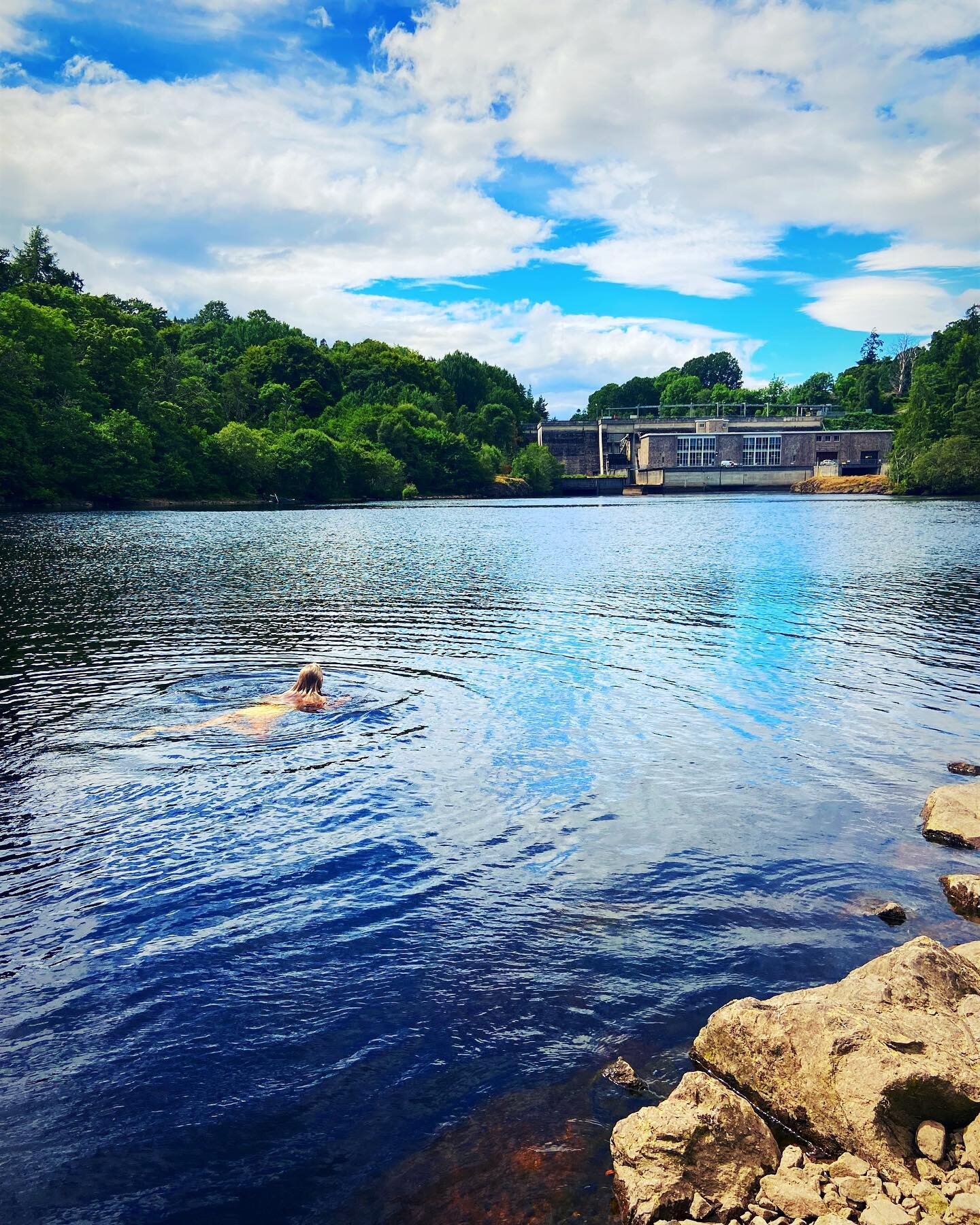 Beautiful day for a swim! #swimming #scottishhighlands #wildswimming
