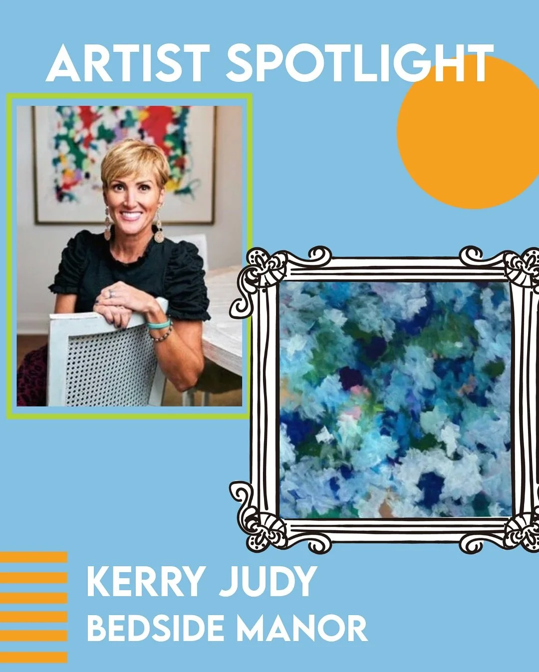✨First Friday Art Walk: Artist Spotlight✨
Artists: @kerryjudyart &amp; @noybaldaart 
Location: @bedsidemanorltd &amp; @stylesandsmilesshop 

How exciting to have TWO NEW artists joining us this week for Art Walk?? Kerry Judy will be at Bedside Manor 
