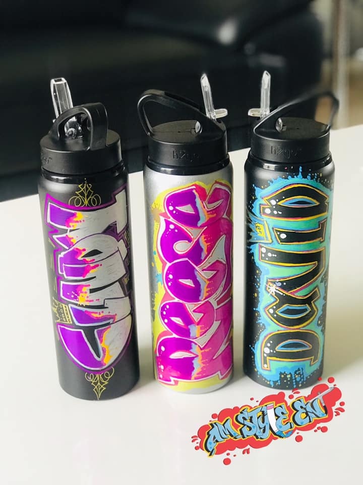 Graffiti Custom Water Bottle Art 