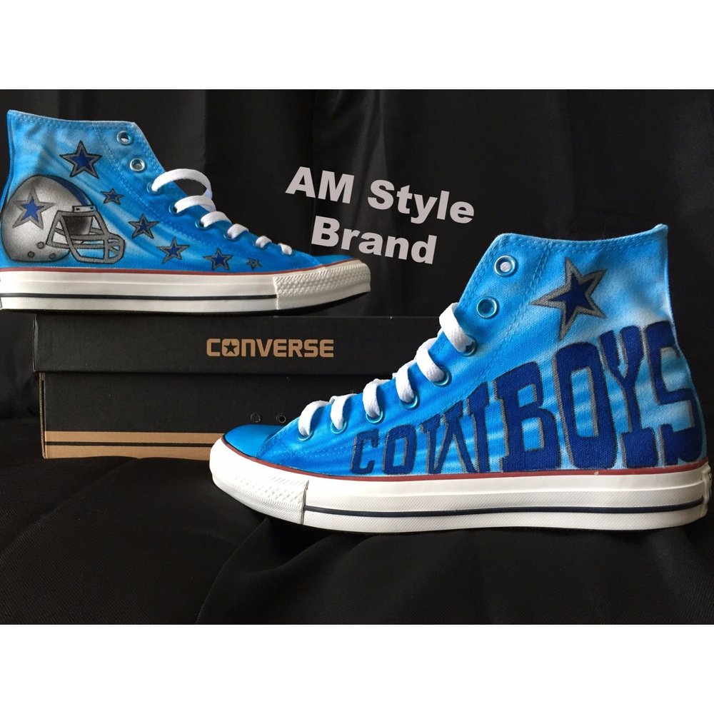 Airbrush Cowboys Shoes Converse High Tops — AM Style Entertainment
