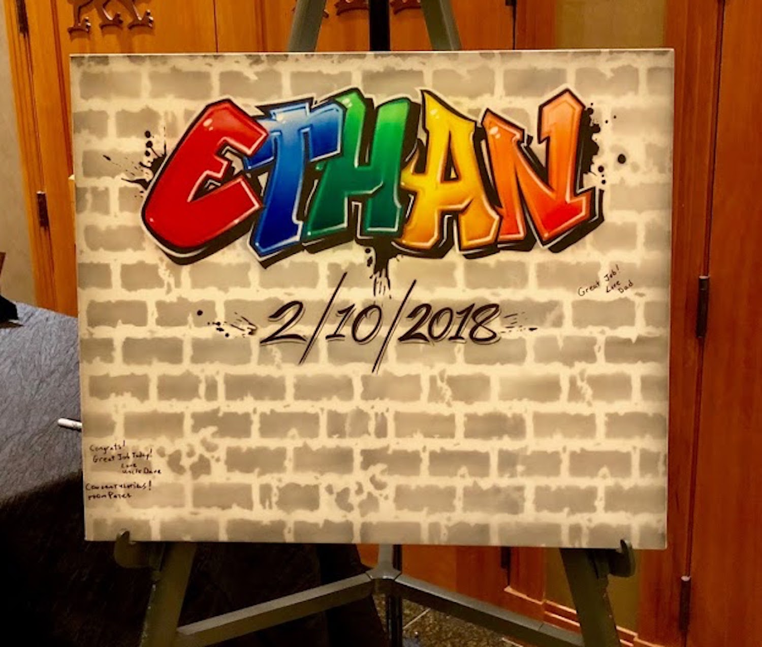 Custom Graffiti Airbrush Sign-in Boards