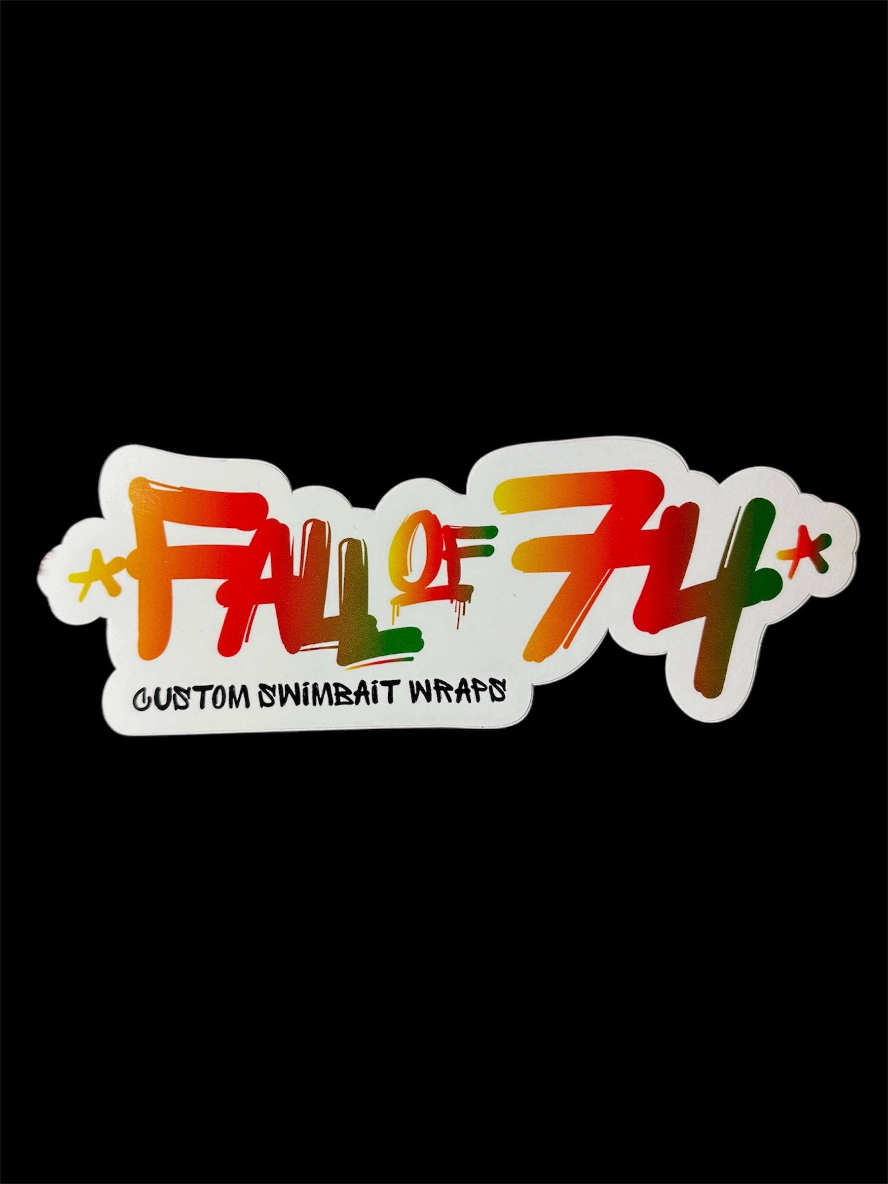 Fallof74 Die Cut Sticker 10" X 3.5"
