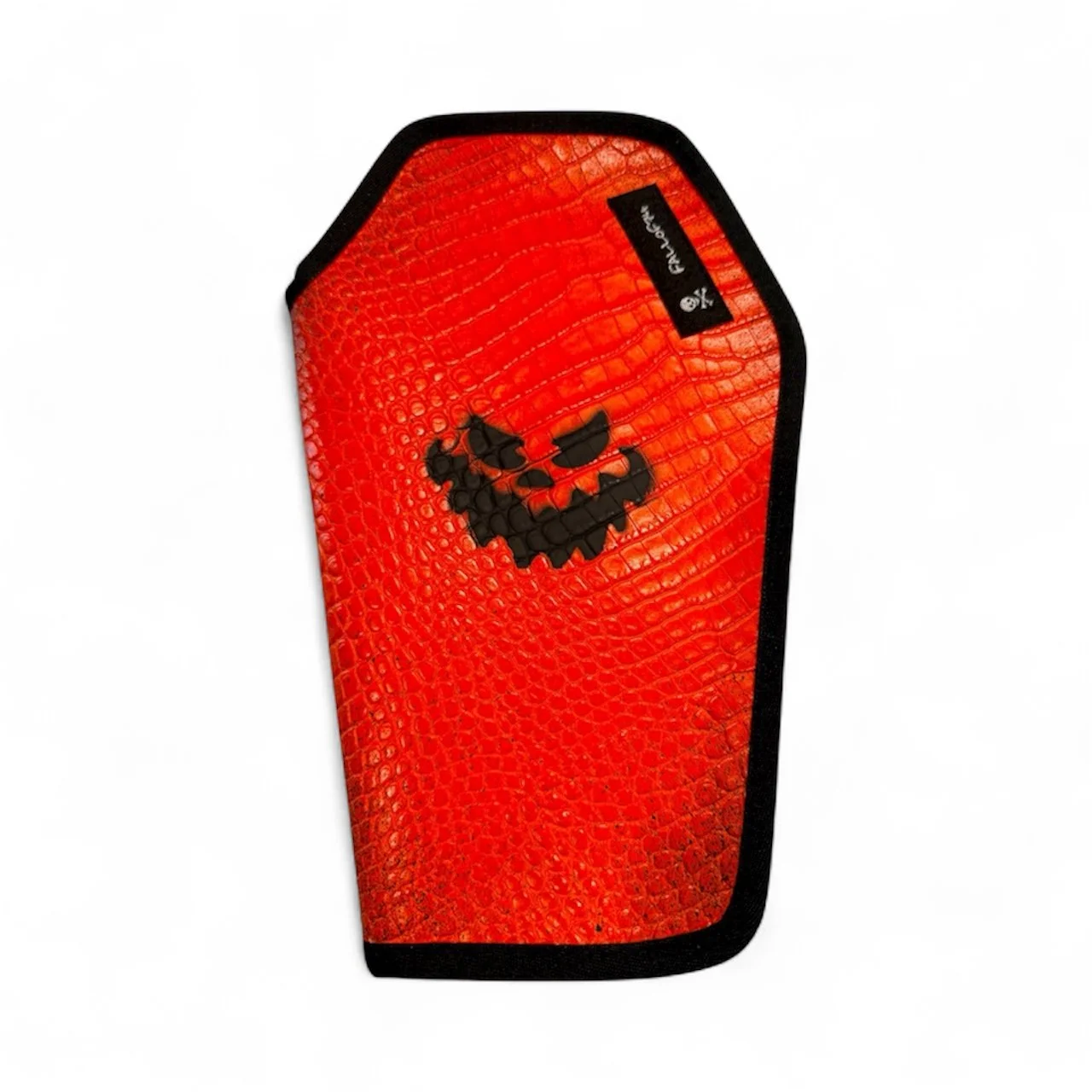 Orange Coffin with Jack O Lantern Face