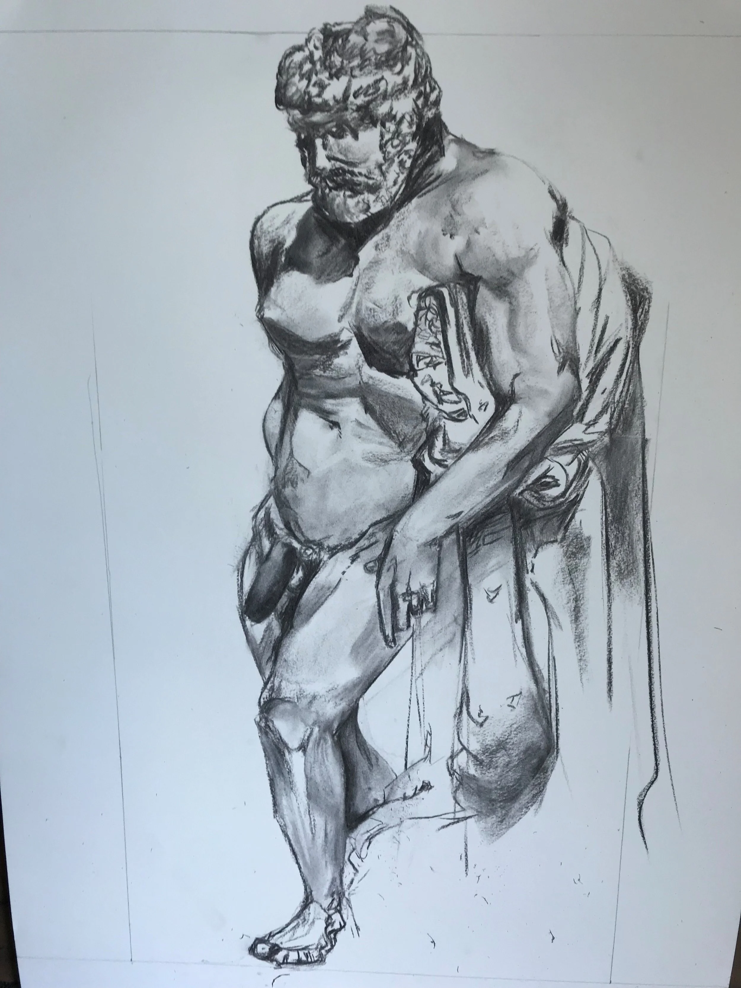  Charcoal Male Figure Study October 2018 