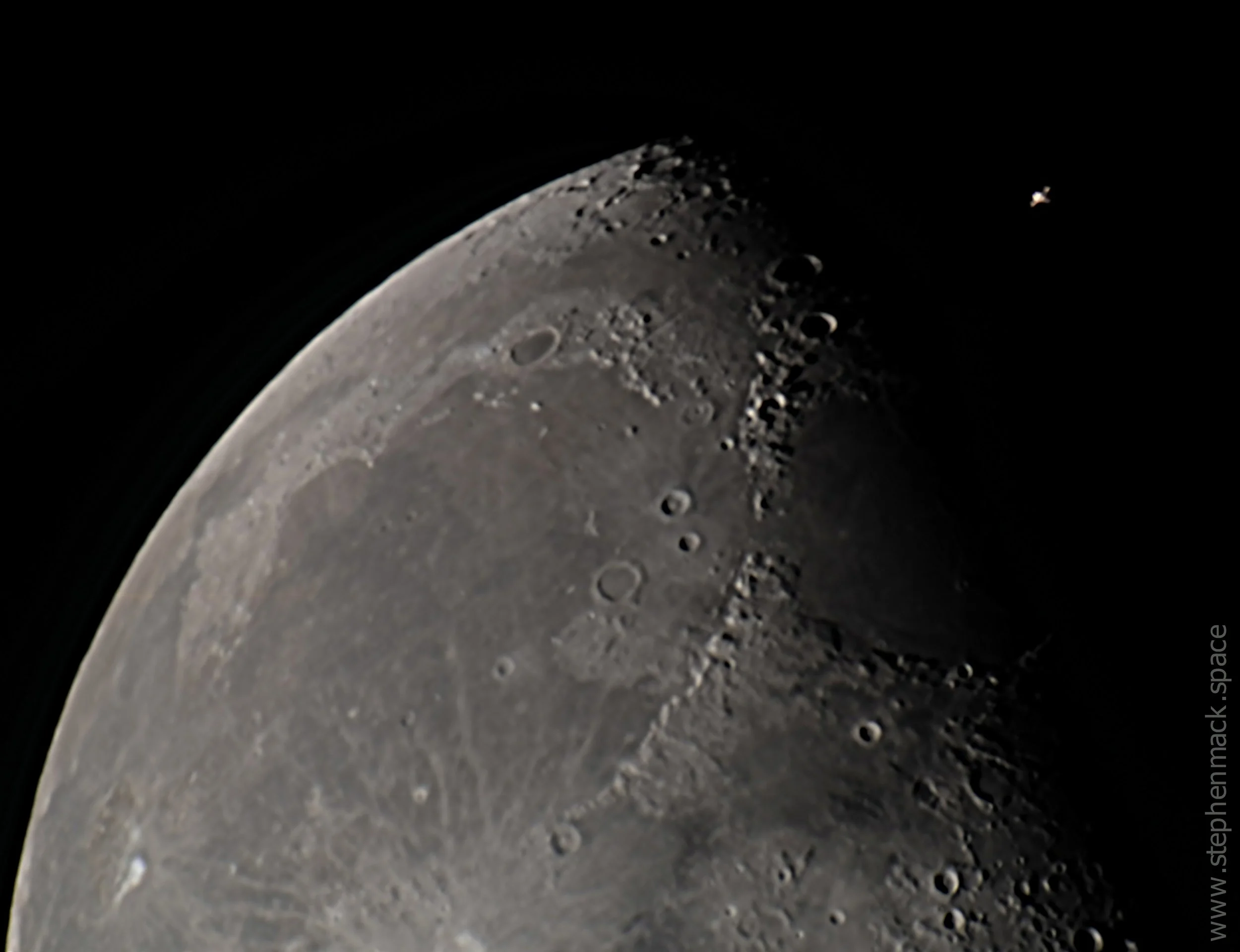 The Space Station Next To The Moon