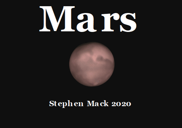 Digital Globe of Mars With My Custom Map - 2020