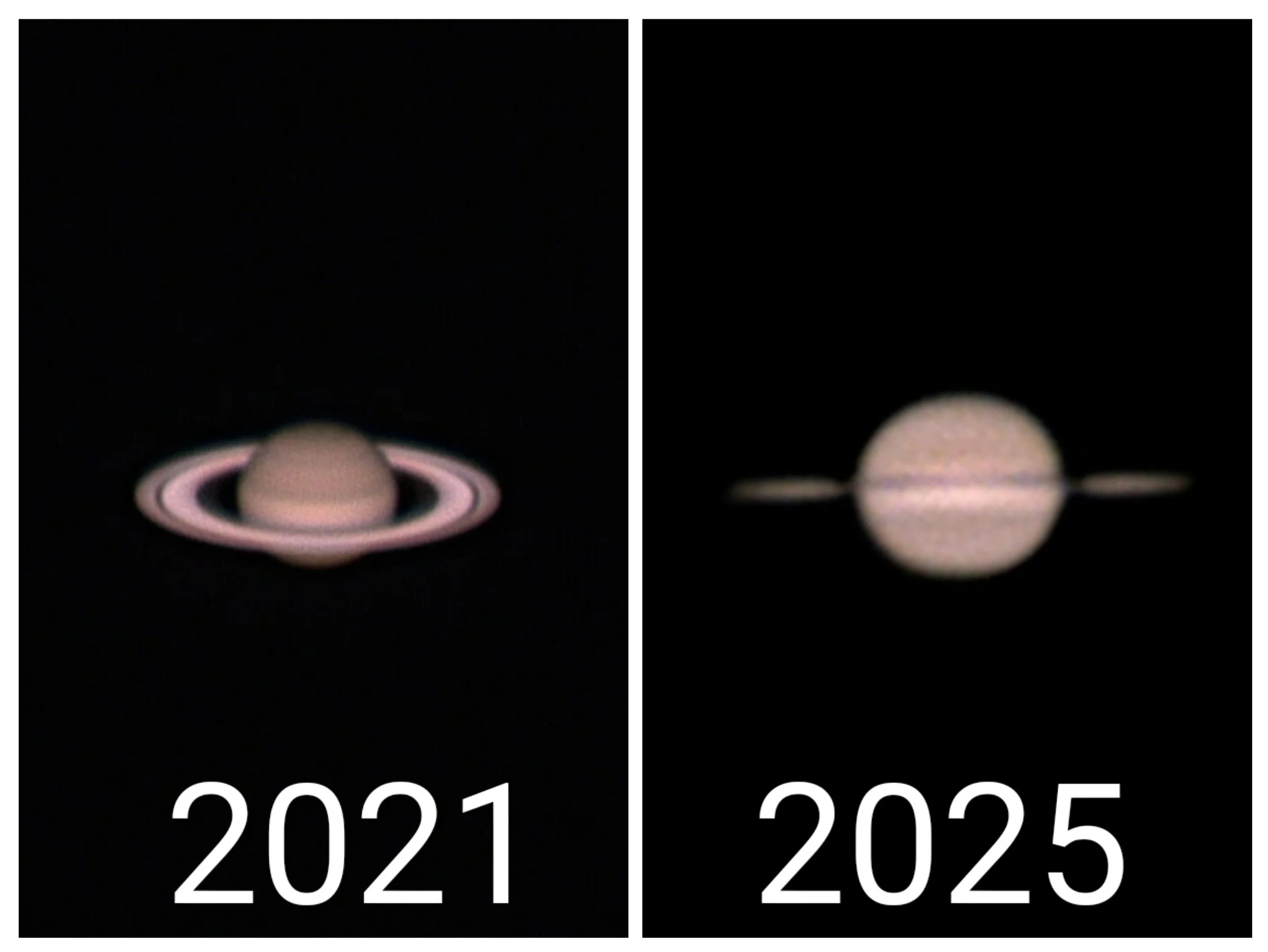 Saturn's Rings Nearly Edge On