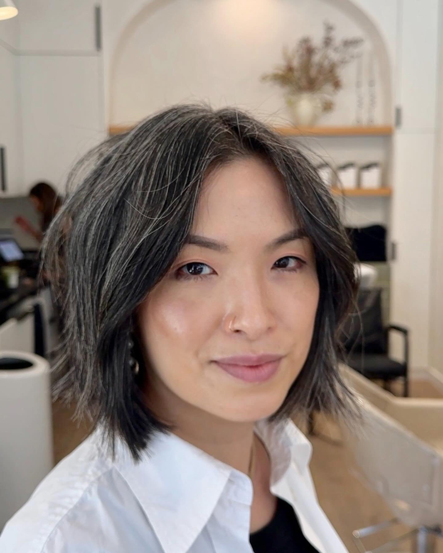 Textured bob on KimThi | #maisonrysalon #vjnartistry