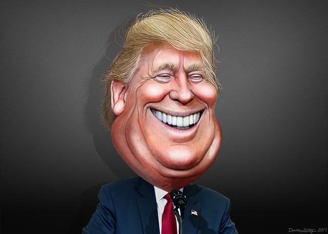 Donald Trump- Caricature ( DonkeyHotey )