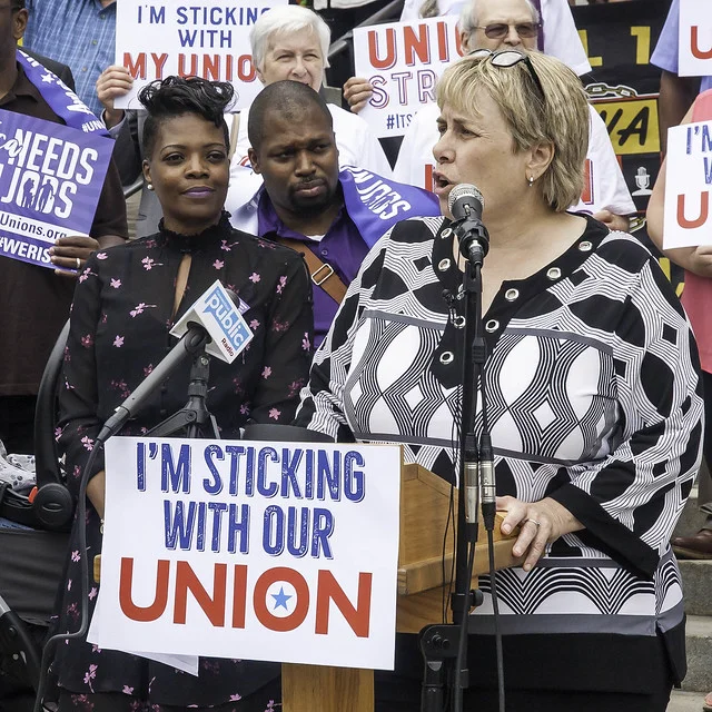 Winfield Rallies in Protest to Court Ruling Against Unions ( CT Senate Democrats )