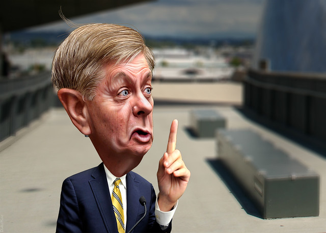 Trump butt-sniffer South Carolina Senator Lindsey Graham ( DonkeyHotey )