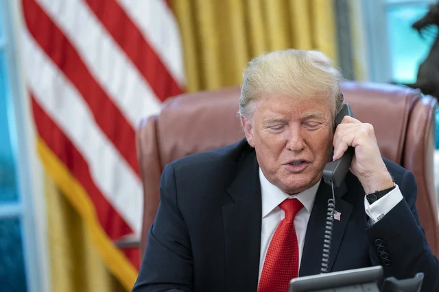 President Trump Speaks with the Bahamian Prime Minister ( The White House )