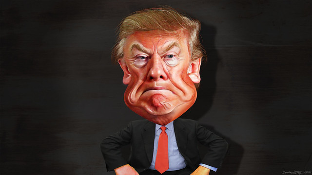 Donad Trump - Caricature ( DonkeyHotey )