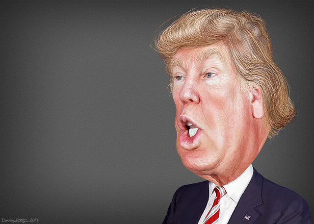 Donald Trump - Caricature ( DonkeyHotey )