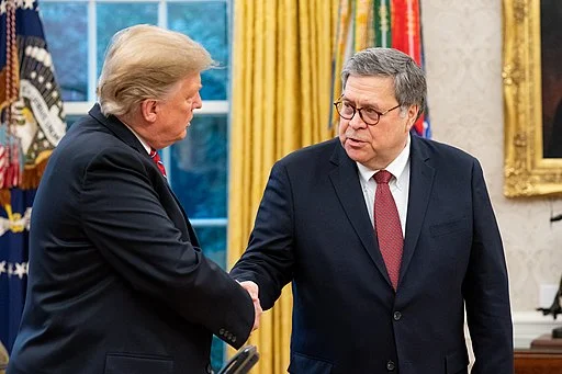 President Donald Trump and Attorney General William Barr ( The United States Department of Justice )