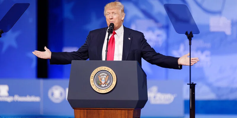 President of the United States Donald J. Trump at CPAC 2017 ( Michael Vadon )