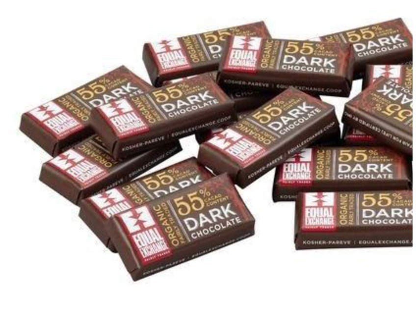 Sweet Gift Idea: Set of 25 Bite-Sized Fair Trade Organic Dark Chocolate Bars - Postage Included. Support BuzzFlash and Make Our Food System More Just!