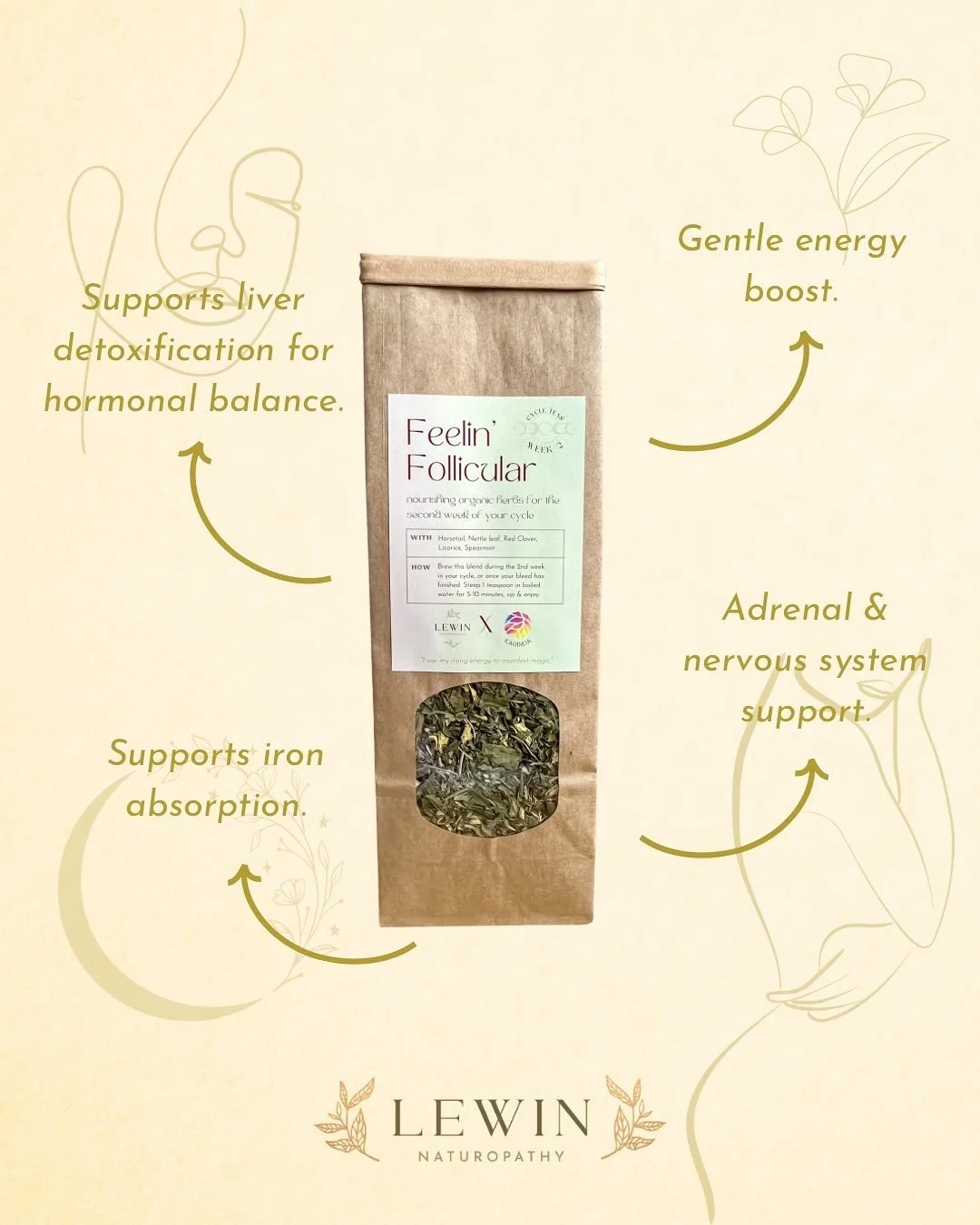 Your body deserves support in every phase of your cycle ✨

Our Feelin&rsquo; Follicular tea has been carefully crafted with organic herbs to nourish you during your inner spring 🌸 - the phase where energy, creativity, and motivation begin to bloom.
