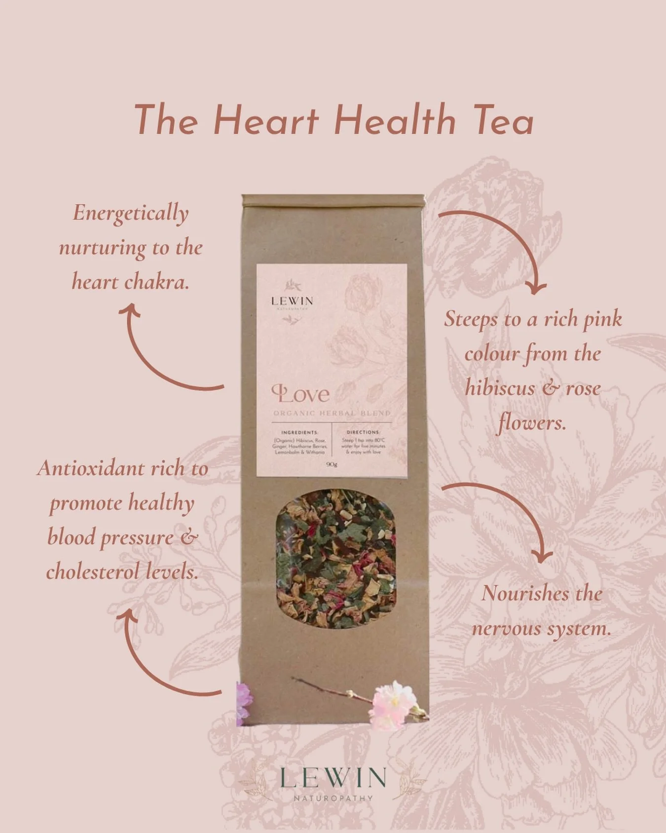Have you tried our heart-lovin Love Tea? 🌹

It&rsquo;s packed full of antioxidant-rich herbs that have been used in herbal medicine for millennia to support the health of the heart and cardiovascular system as a whole. ❤️

It also makes a great gift