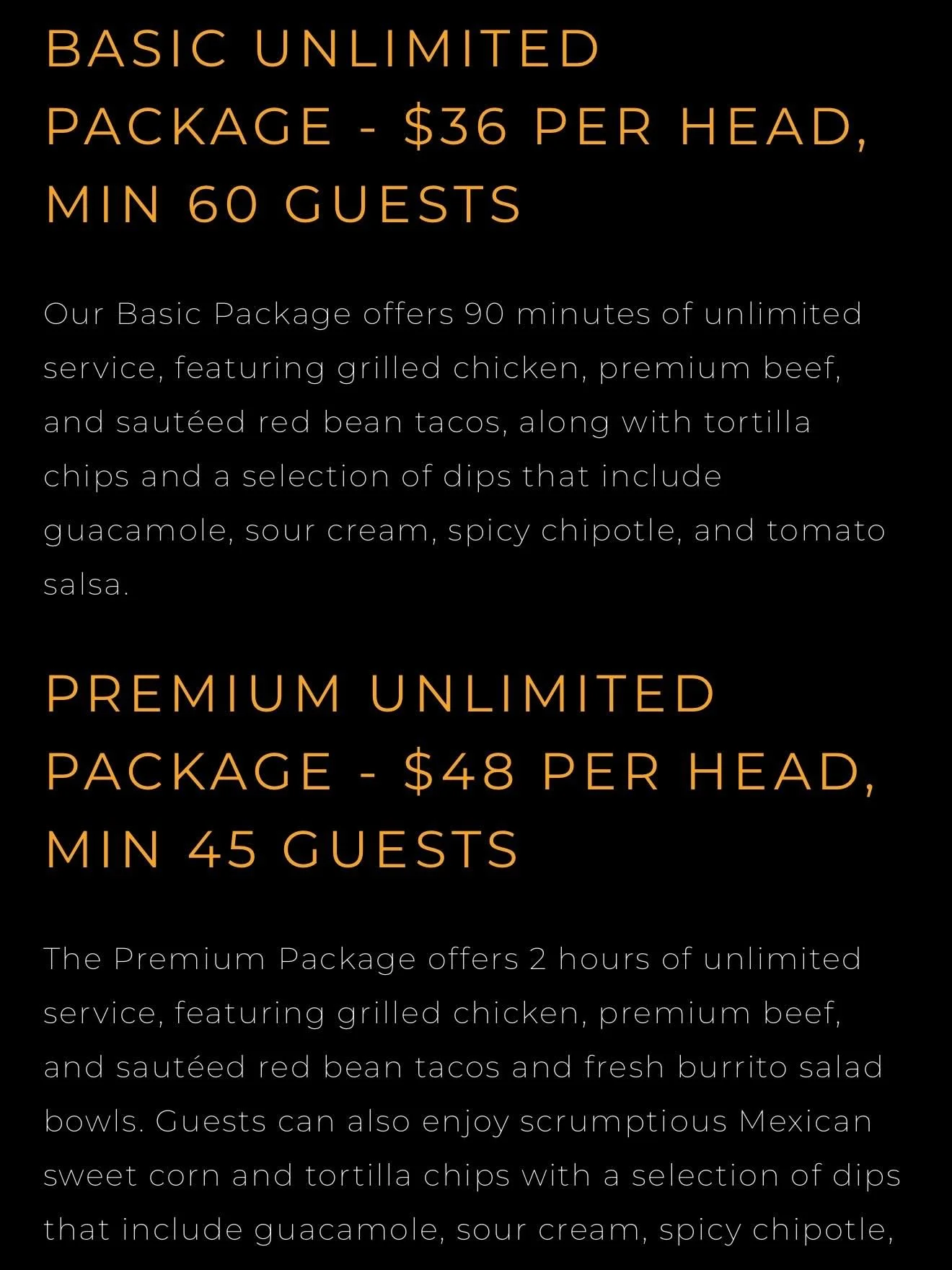 We&rsquo;ve just launched our updated catering packages to make planning your event easier than ever. You can now explore all our options, see what&rsquo;s included, and get a custom quote in just a few clicks on our website ✨
Whether it&rsquo;s a we