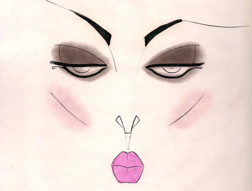 A FACE CHART BY KEVYN COURTESY OF ERIC SAKAS