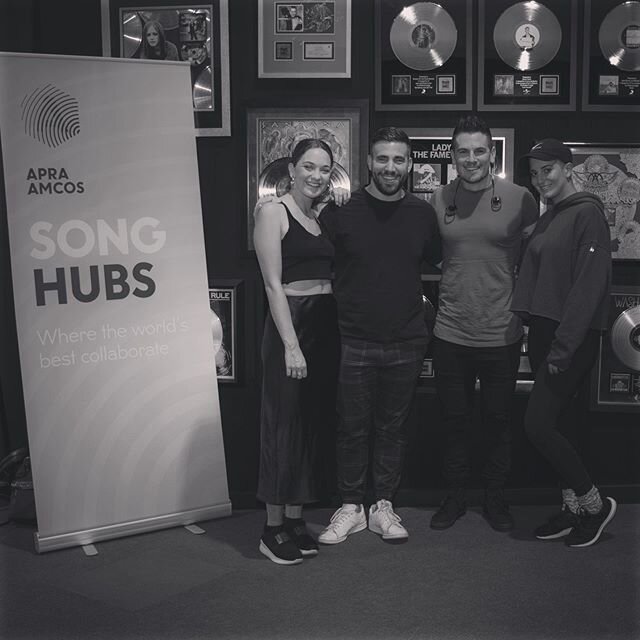 Can&rsquo;t wait til we get back to doing these again. Wrote one of our favorite songs with two of the most talented women on this day. @iamcxloe and @chloeangelides thanks to @apraamcos @songhubs 
First day back in the studio today - starting to get