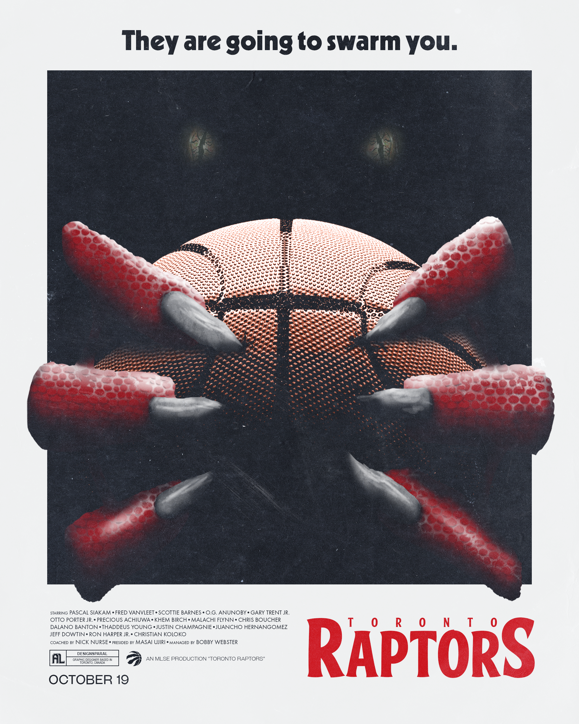 Toronto Raptors - 2022-23 NBA Season Hype Graphic (personal work)