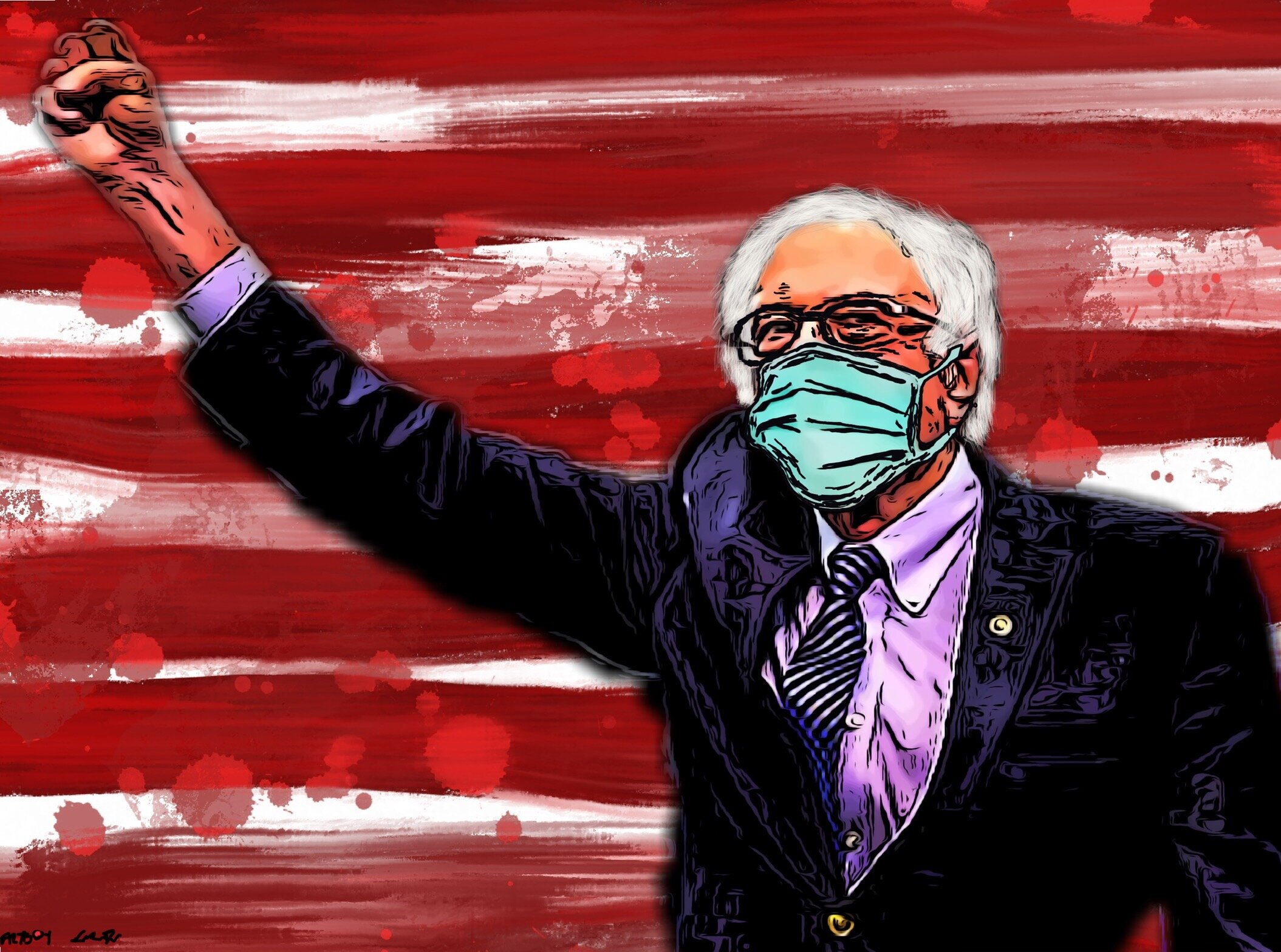 Covidiot Bernie Sanders, 2020