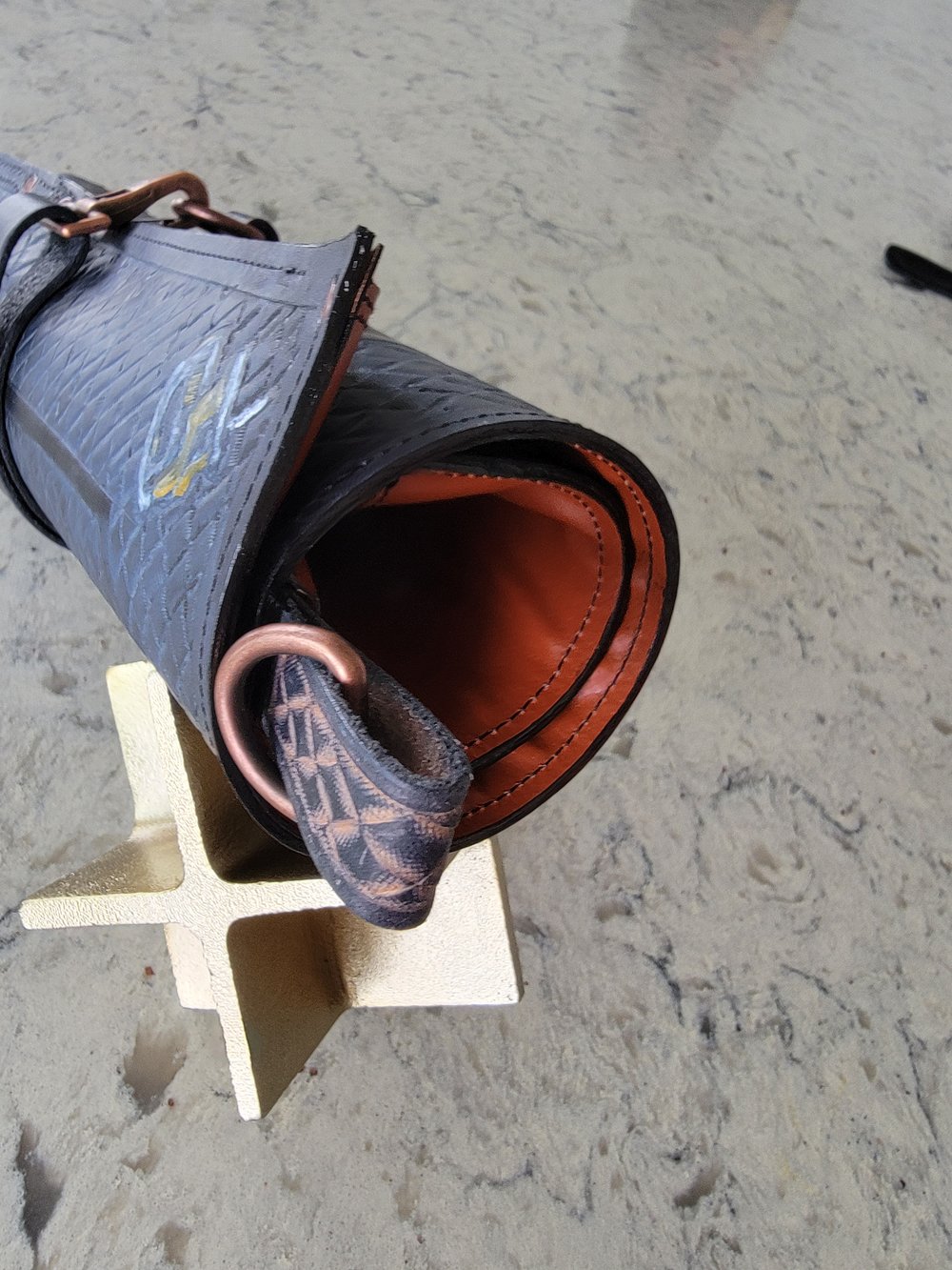 Tooled Leather Utility Roll — Meggabyte Leather