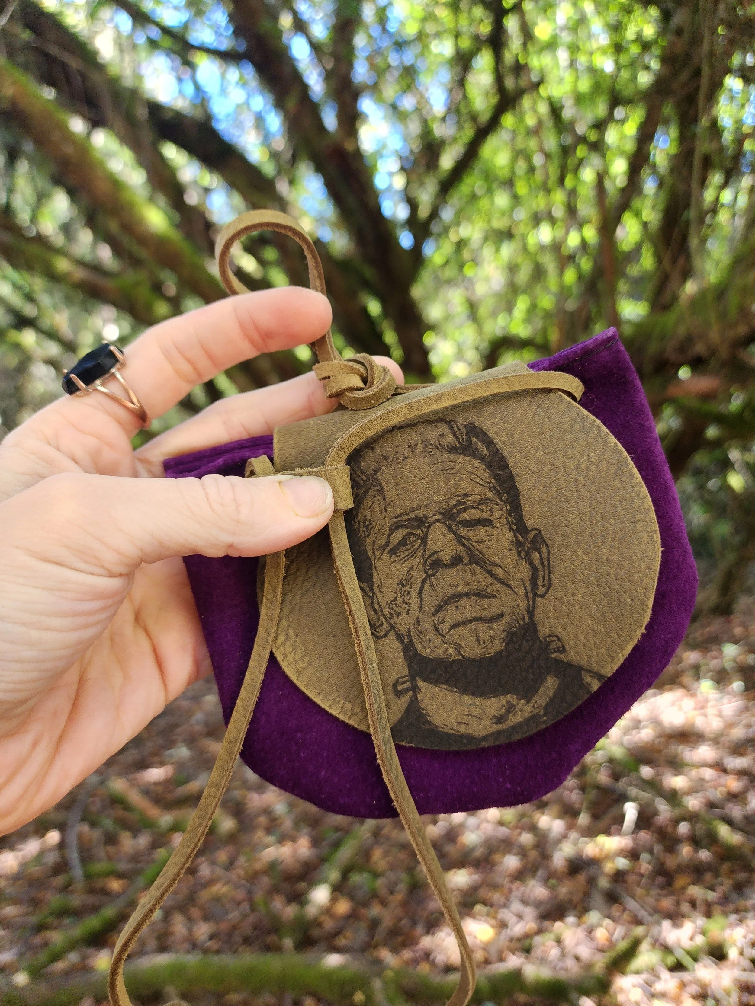 Frankenstein Drawstring Belt Pouch