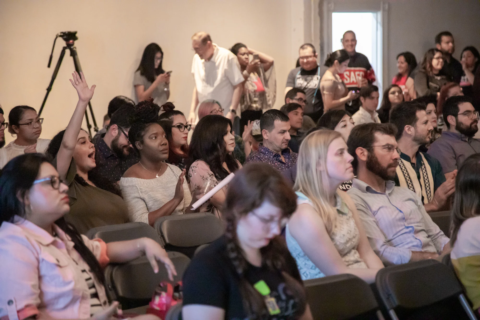 Audience members react. (Photo Credit: Joel Pena, SA Sentinel Photographer )