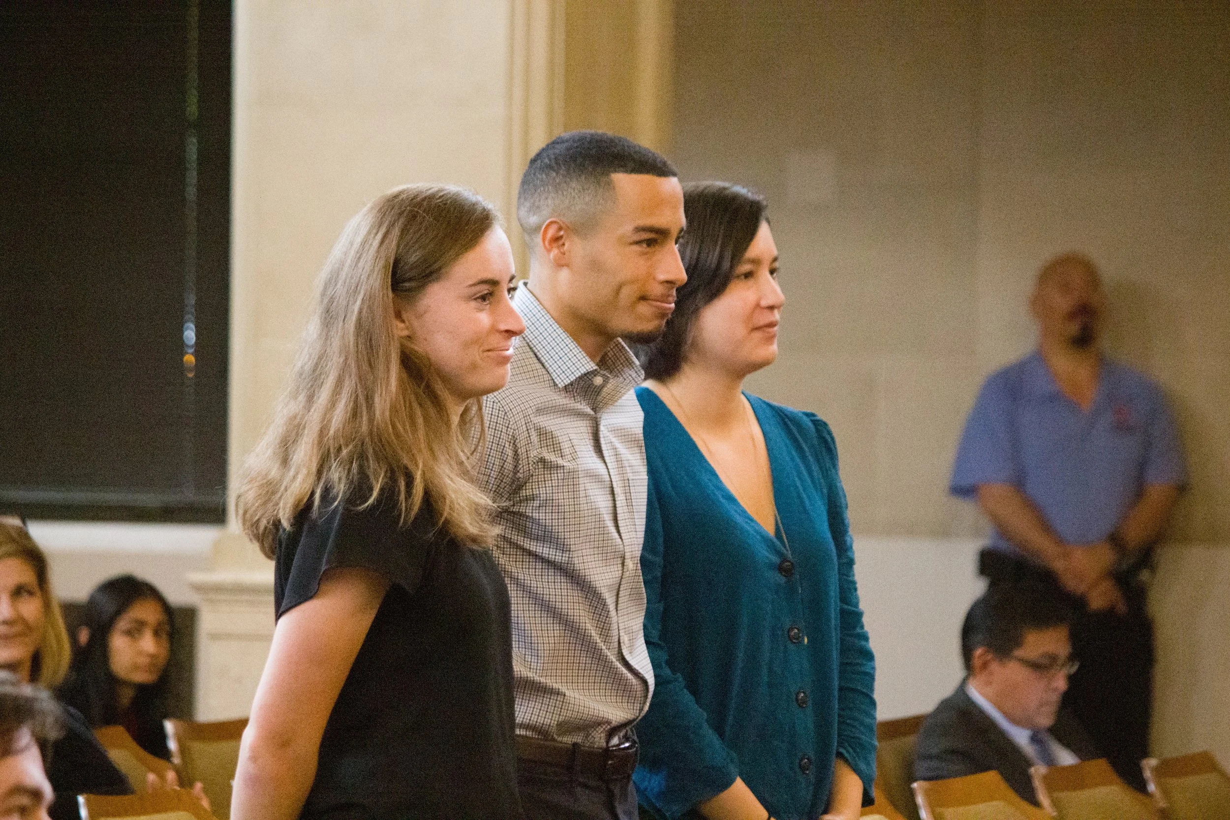 Interns at Wednesday’s A-Session meeting. (Photo by: William Timmerman - Photographer, SA Sentinel)