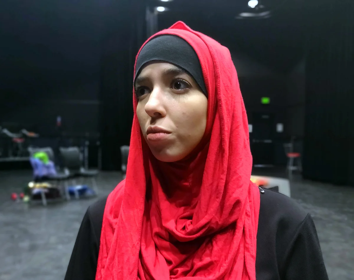 Actress Kauthar Harrak-Sharif stars in My Arab Fall . (Photo by Jade Esteban Estrada - Writer, SA Sentinel)