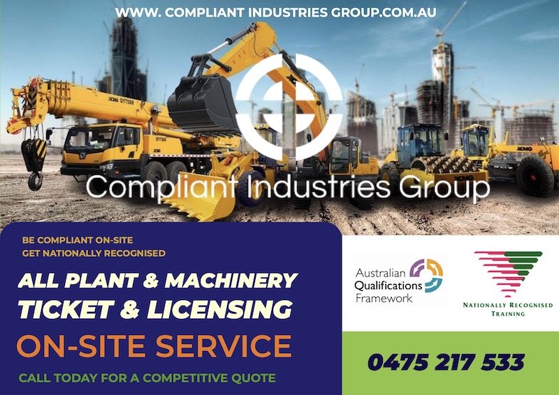Bass Coast Plant & Machinery - Ticket & Licensing Solutions - Bass Coast,  Victoria - COMPLIANT INDUSTRIES GROUP