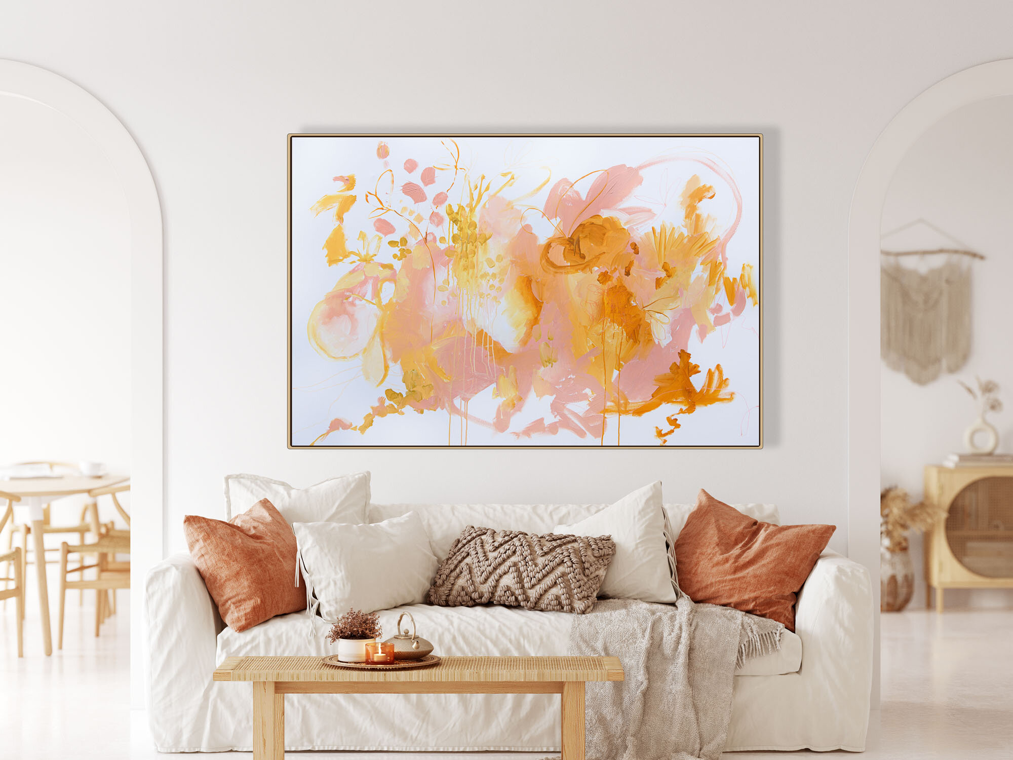 'Soul Signature 1'. Acrylic and Mixed Media Painting on Canvas (40 x 60) inches (rolled canvas)