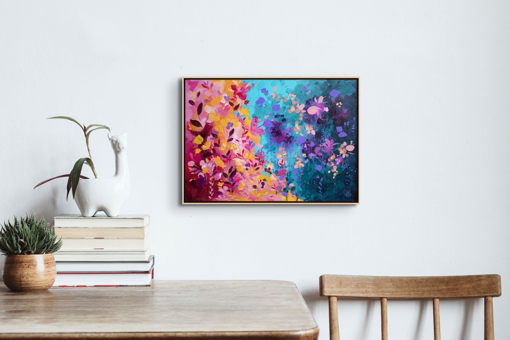 Floral Abstract On Canvas — Susan Nethercote