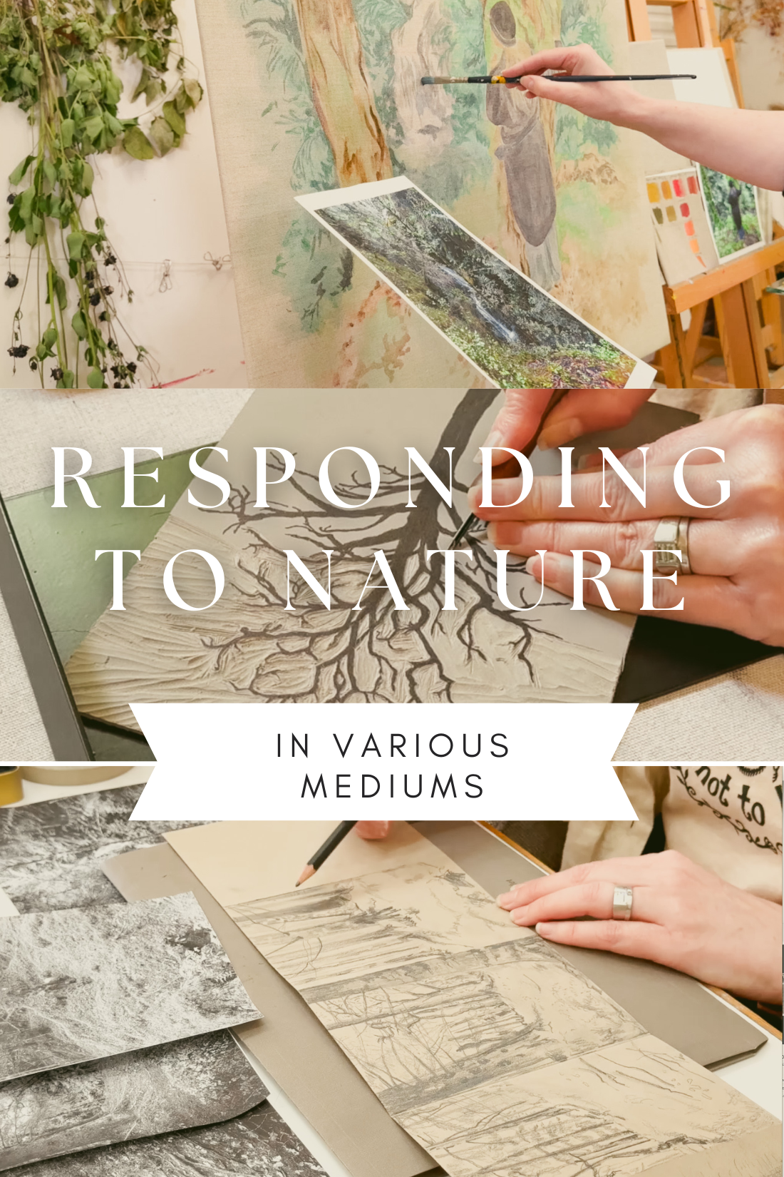 Capturing spiritual connection to nature through art practice | Process Vlog | MA visual art