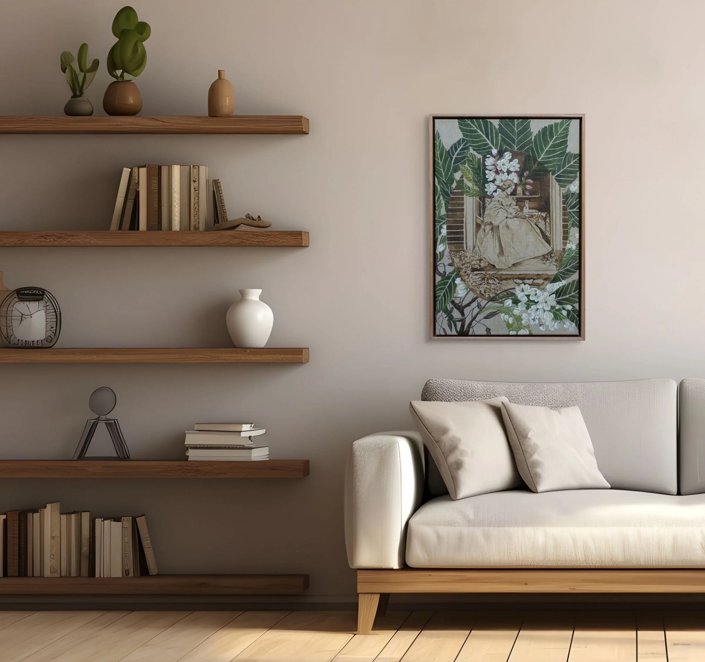 Louisa Anne Meredith amidst Tasmanian Laurel